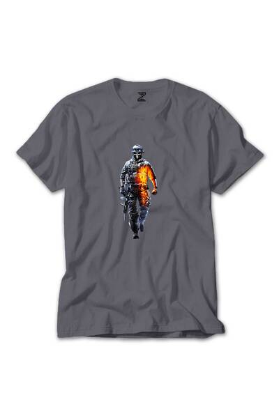 WAKHA Μπλουζάκι Call Of Duty Skull Warrior σε γκρι χρώμα, μέγεθος 2XL