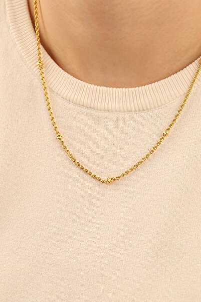 Çgk Çiğdem Gürel Kuyumculuk Dorikalı Halat Altın Kolye drklhlt1