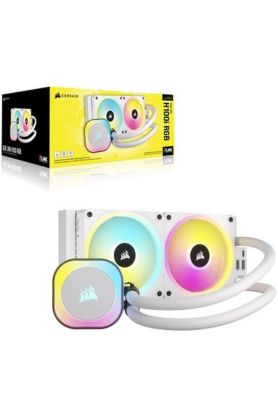 Corsair Cooler procesor AIO Corsair iCUE LINK H100i RGB, 240mm, racire cu lichid (Alb)
