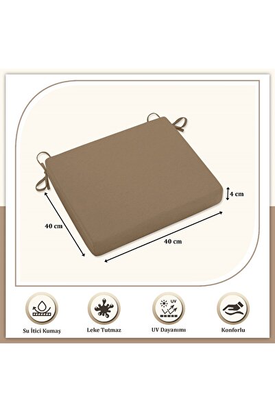 Evim 40X40 cm Canvas Clay Liquid Proof Stain Resistant Zippered Chair