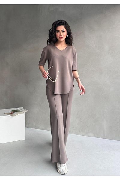 NEAR Modal Fabric Short Sleeve Tracksuit Set for Women, Top Oversize, Bottom Fit – Soft Fabric, Modern Design