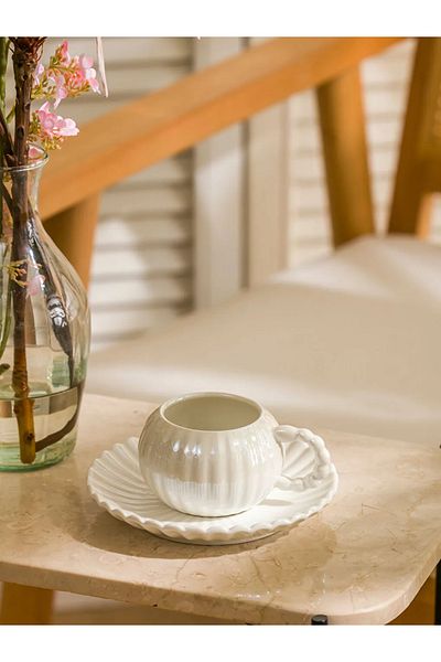 LC Waikiki Lcw Home Pink Single Porcelain Coffee Cup Set 220 ml