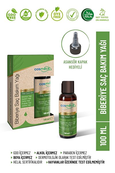 cosmecit Biberiye Saç Bakım Yağı 100ml - Besleyici & Güçlendirici Bitkisel Fo...