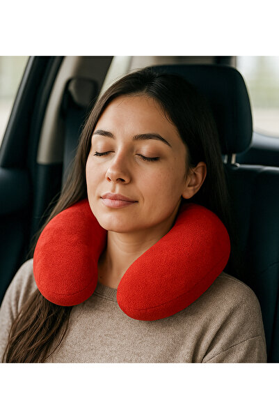 Pababo Pabtex U-Shaped Ergonomic Plush Neck Pillow for Airplane and Car Trips