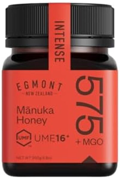EGMONT عسل مانوكا خام أحادي الزهرة، يحتوي على 16+ UMF و575+ MGO، 250 غرام | أصلي وغير مبستر | 100%