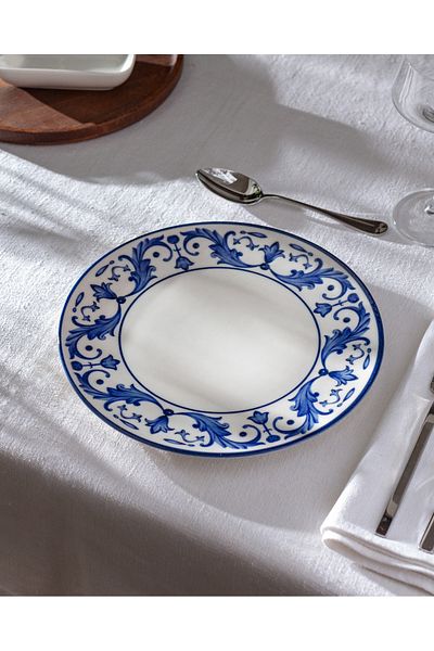Madame Coco Farfurie de Servire Reve Bleu Nuit - 25 cm - Albastru/Alb