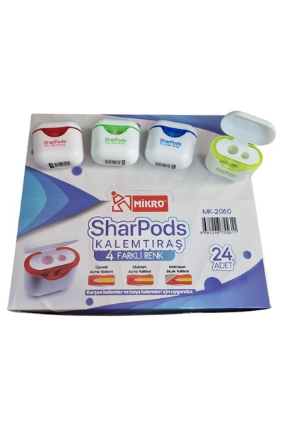 Mikro Sharpods Kalemtraş Airpods Görünümlü Kalemtraş MK-2060