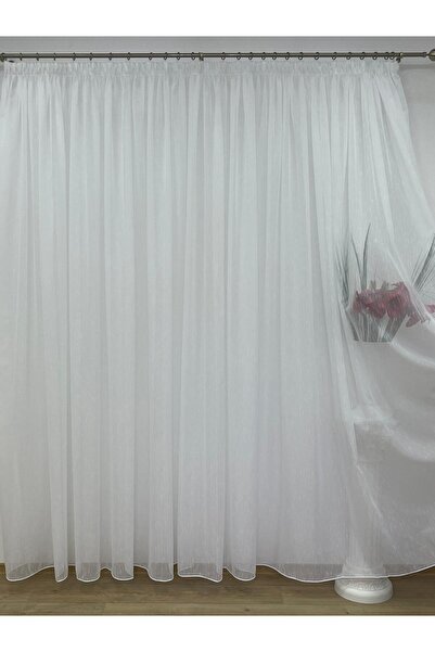 Liz Line Perdea brodata cu mici insertii, alba, colectia Simplicity by Liz Li...