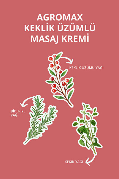 Destek Agromax Keklik Üzümü Masaj Kremi 185 gr