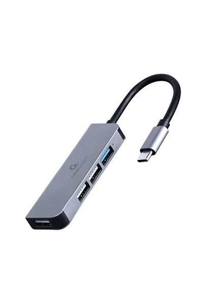 Gembird GEMBIRD external HUB, USB ports: USB 3.1 x 1, USB 2.0 x 3, USB Type-C connection, silver