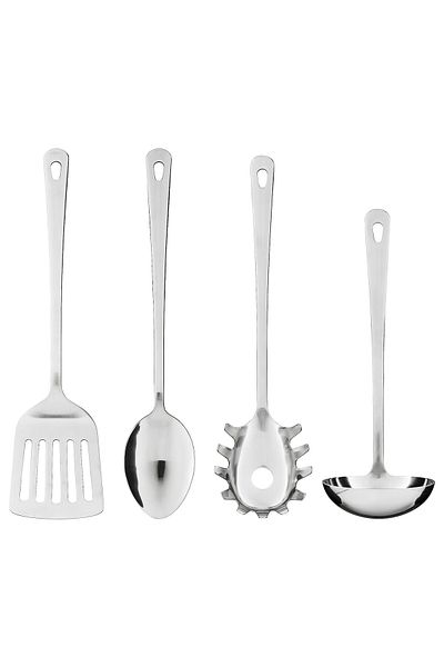 IKEA GRUNKA 4-piece kitchen utensil set, stainless steel