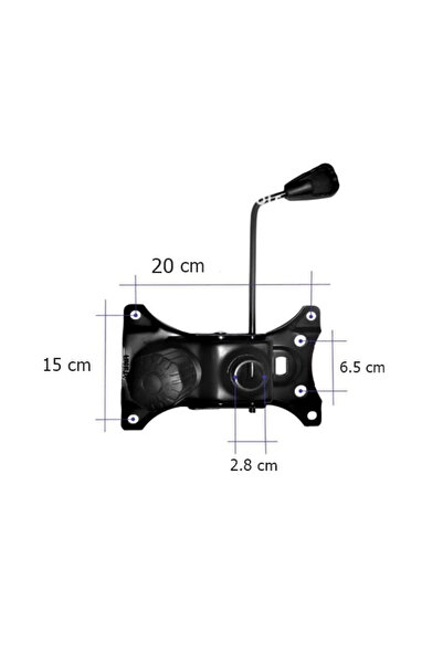 Depox Echilibru metalic pentru mecanism scaun director, 20 cm x 15 cm