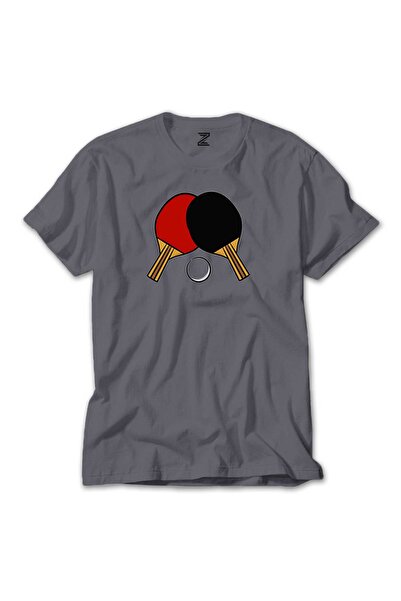 WAKHA Rachete de tenis de masă, Tricou colorat, Culoare gri, Mărimea M