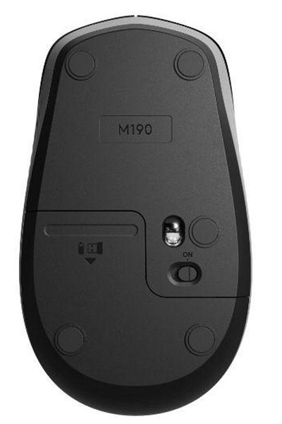 logitech Mouse Wireles LOGITECH M190, USB, 1000 DPI (Negru/Gri)