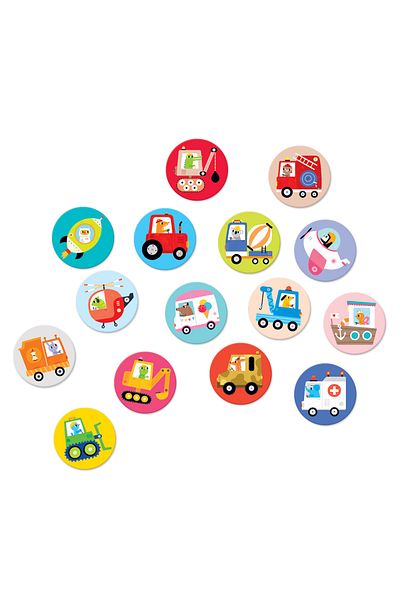 banana Joc memorie, Banana Panda, On the Go Memory Game Vehicule, 30 piese colorate, +2 ani