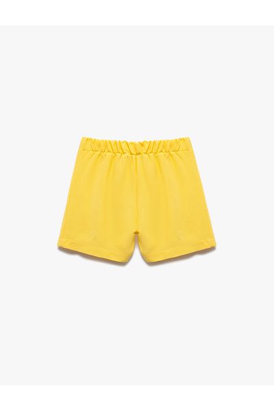 Koton Viscose Shorts with Pleat Detail and Elastic Waist