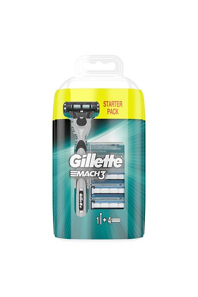 Gillette Mach 3 Shaver 4 Spare Razor Blades