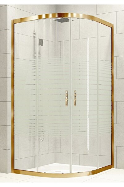 Durul Duşakabin Oval 5mm Altın Profil Çizgili H.190 Cm