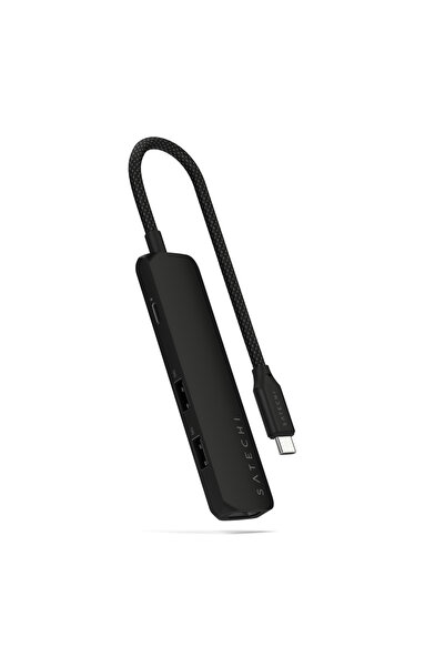 Satechi HUB USB Satechi Slim ST-P4SK 4-in-1, USB-C, HDMI 4K, (Negru)