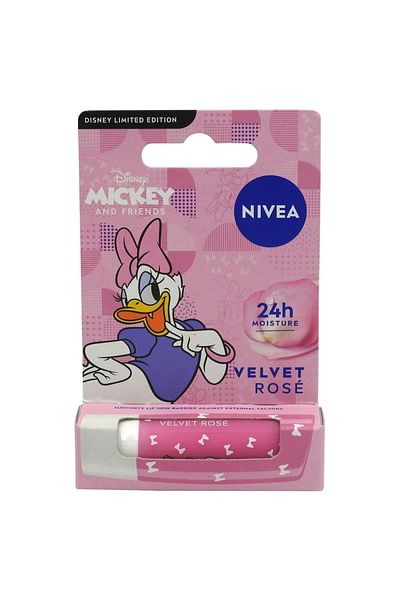 NIVEA LIP CARE 4.8G VELVET ROSE MICKEY