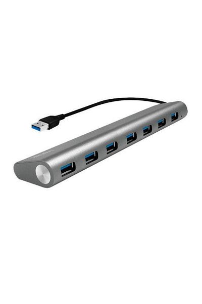 LogiLink HUB USB LOGILINK UA0308, USB 3.0 x 7, conectare prin USB 3.0 (Argintiu)