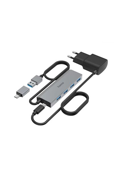 Hama Hub USB Hama 200138, USB 3.2 (Gri)