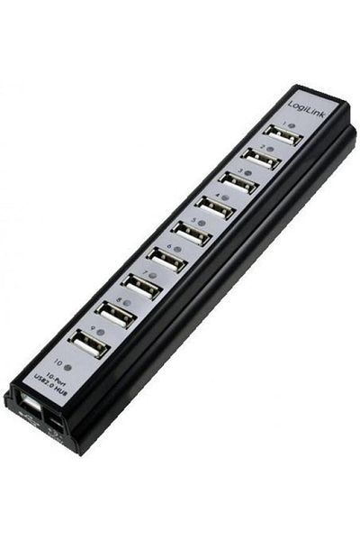 LogiLink Hub USB 2.0 LogiLink UA0096 10 porturi (Negru)