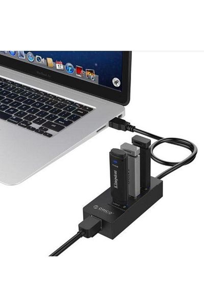 Orico Hub Usb Orico Gigabit HR01-U3-V1-BK-PRO, 3 x USB 3.0 (Negru)