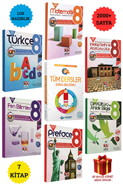 Nitelik Yayınları LGS ye Hazırlık Seti: Türkçe+ Matematik+ İnkılap Tarihi+ Fe...