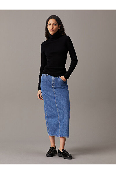 Calvin Klein WOVEN LABEL ROLL NECK SWEATER