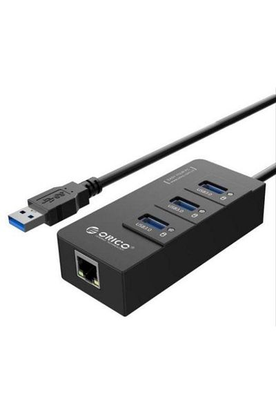 Orico Hub Usb Orico Gigabit HR01-U3-V1-BK-PRO, 3 x USB 3.0 (Negru)