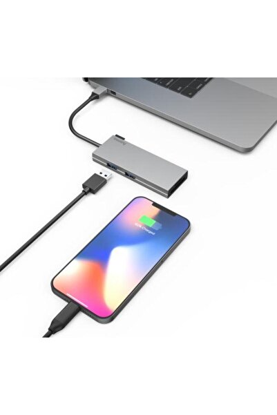 Hama Hub USB Hama 200110, 6 Porturi, HDMI, SD, microSD (Argintiu)