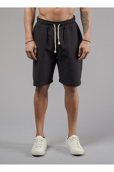 Butik TREND BIZ Σορτς από ύφασμα μουσελίνας κανονική εφαρμογή