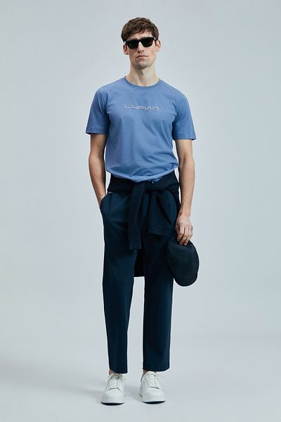 Lufian Μοντέρνο γραφικό T-Shirt - Dark Lilac