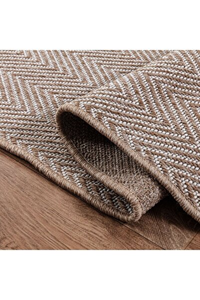MACRO HOME Srz-0408 Jüt Tabanlı Hasır Dokuma Örme Bohem Antialerjik Halı Kili...