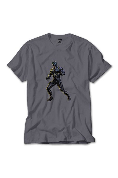 WAKHA تي شيرت بلاك بانثر ذهبي اللون رمادي اللون مقاس XL