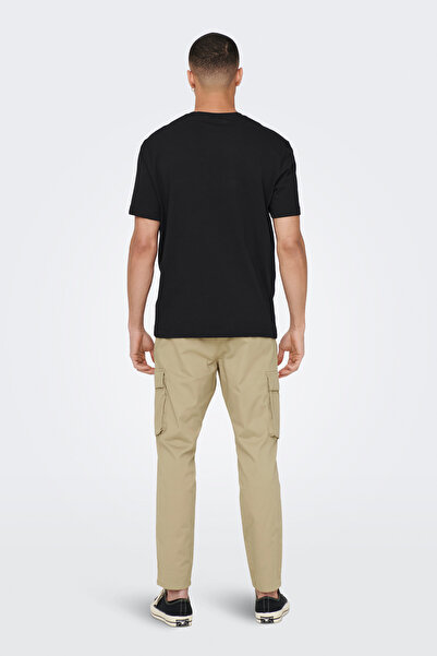 Only & Sons Onsmax Life Ss Stitch Tee Noos Men's Black T-Shirt - 22025208