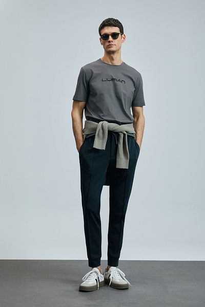 Lufian Μοντέρνο γραφικό T-Shirt - Καφέ