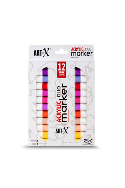 Ümraniye Hobi Sanat Rich Art-X Acrylic Duo Marker ENERGY SERİSİ 12 Renk-19317