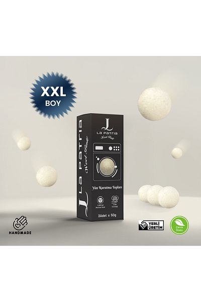LaPatria 3Pcs XXL Wool Dryer Ball - for Dryer