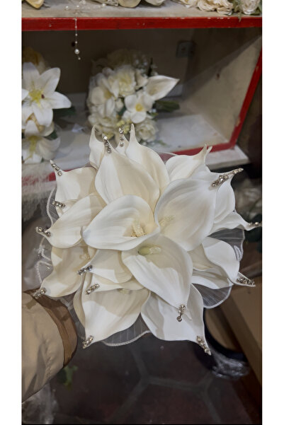EverAfterDesignCo Taşlı gala gelin buketi