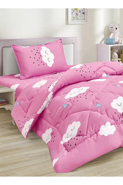 Generic 3 Piece Single Crib Bedding Set, Lightweight Comforter, Suitable for All Seasons G3