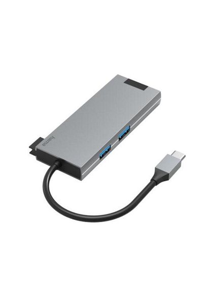 Hama Hub USB Hama 200109, 5 porturi, 2 x USB-A, USB-C, HDMI, LAN/Ethernet (Gri)