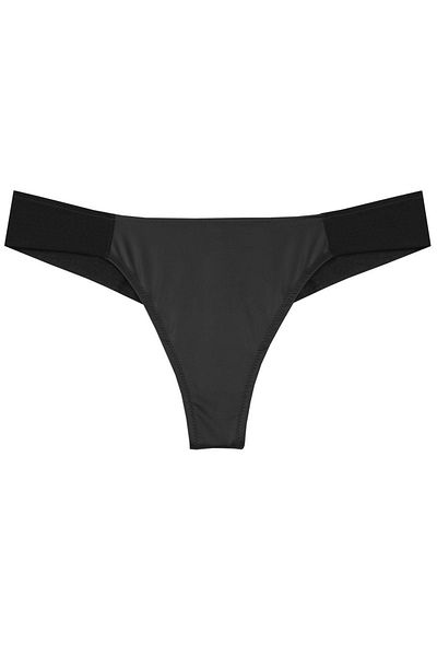 Magic Form Brazilian String Panties with Leather Fabric