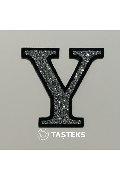 Taşteks TAŞLI Ütülenebilen veya Sticker Olarak Kullanılabilen 6cm Y Harfi