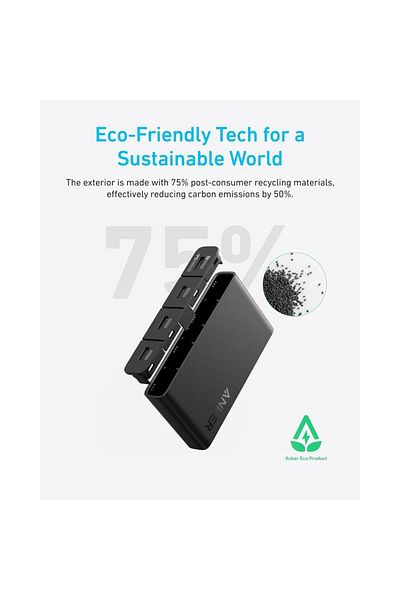 Anker Hub Anker A8340GA1 -C 4-în-1, 4x USB-C, 10Gbps, 100W Max PD-in, Negru
