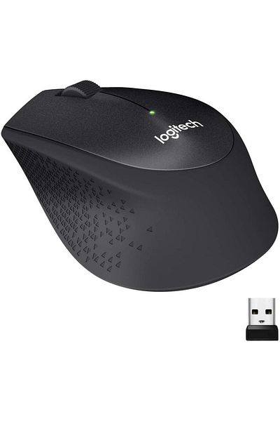 logitech Mouse Logitech Optic Wireless M330 Silent Plus (Negru)