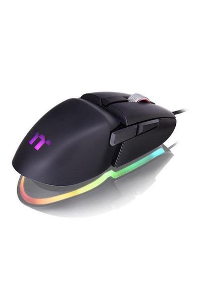 THERMALTAKE Mouse Gaming Thermaltake Premium Argent M5, iluminat RGB, USB (Negru)