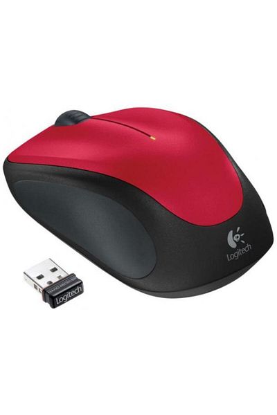 logitech Mouse wireless Logitech Optic Wireless M235, USB, 1000 DPI (Rosu)