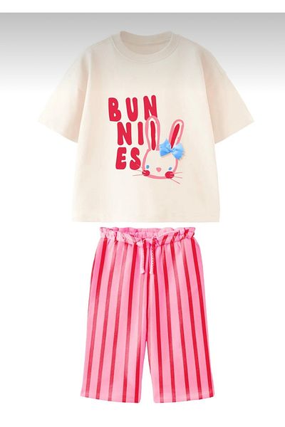 Butik Muslin Jogger Pants Suit with Ribbon Detail